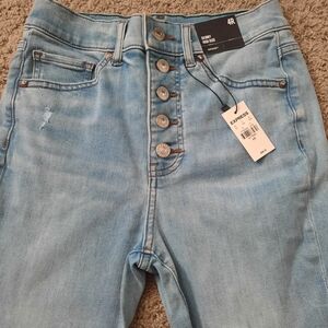 Express Denim Button-Fly Skinny Jeans